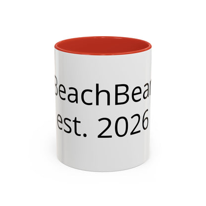 Beach Bear Est. 2024 Accent Coffee Mug
