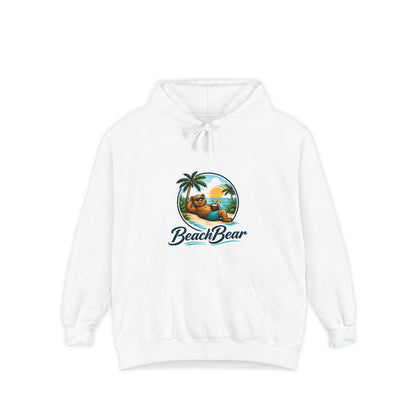 Hoodie — Beach Bear Graphic Hoodie (Relaxed Tropical Sunset Design)