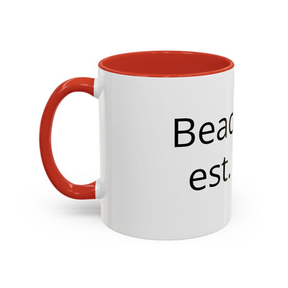 Beach Bear Est. 2024 Accent Coffee Mug