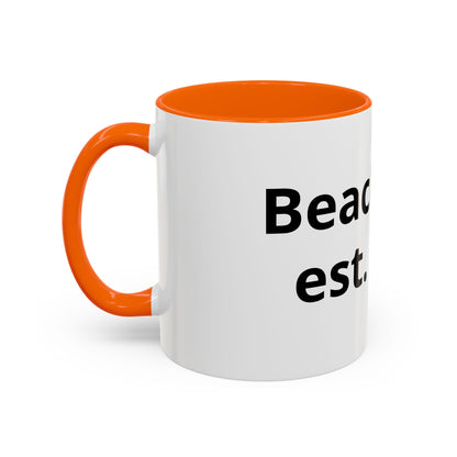 Beach Bear Est. 2024 Accent Coffee Mug