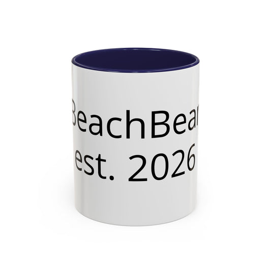 Beach Bear Est. 2024 Accent Coffee Mug
