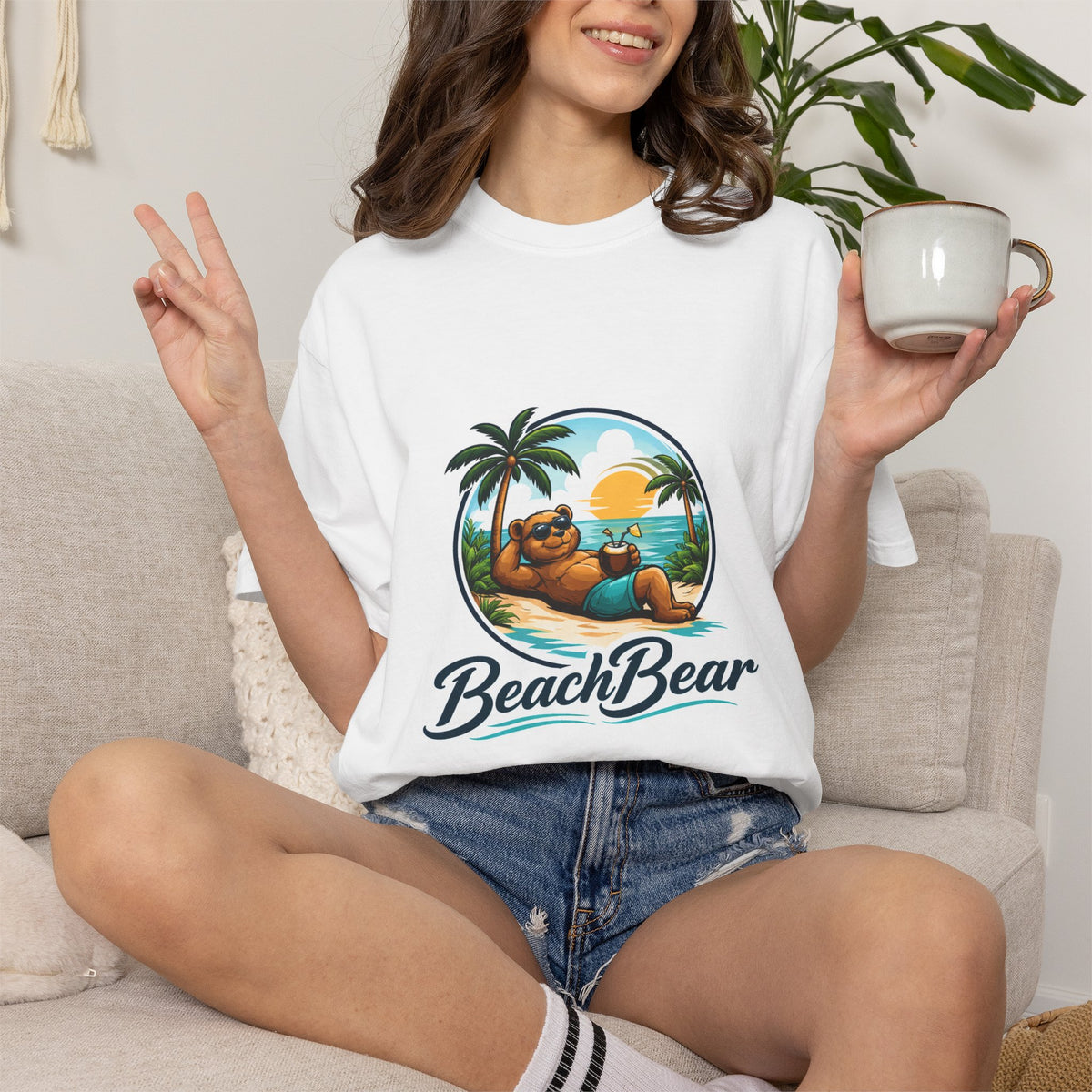 Beachbear Character T-Shirt — Viral TikTok Art Tee