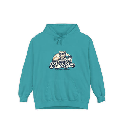 Beach Bear Hoodie — Vintage Surf Bear Graphic "Beach Bear" Comfort Pullover
