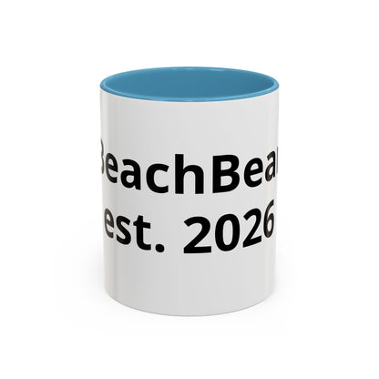 Beach Bear Est. 2024 Accent Coffee Mug