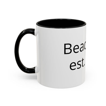 Beach Bear Est. 2024 Accent Coffee Mug